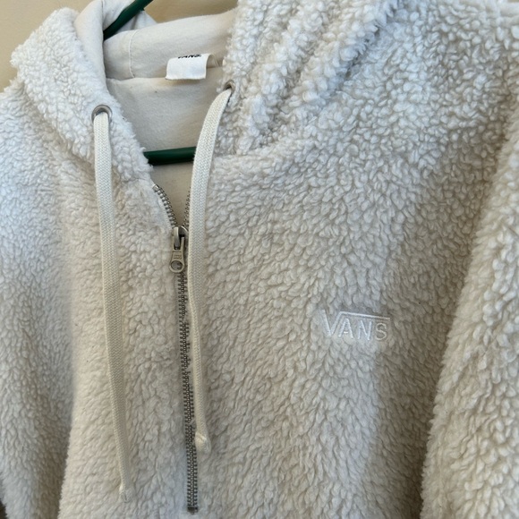 Vans Sub Culture Off-White Sherpa Fleece Half zip Jacket - Picture 4 of 9